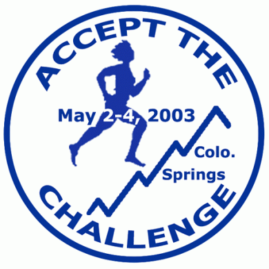 Accept the Challenge event 2003 logo design for a sticker