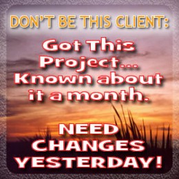Important to schedule changes, your web designer will love you!